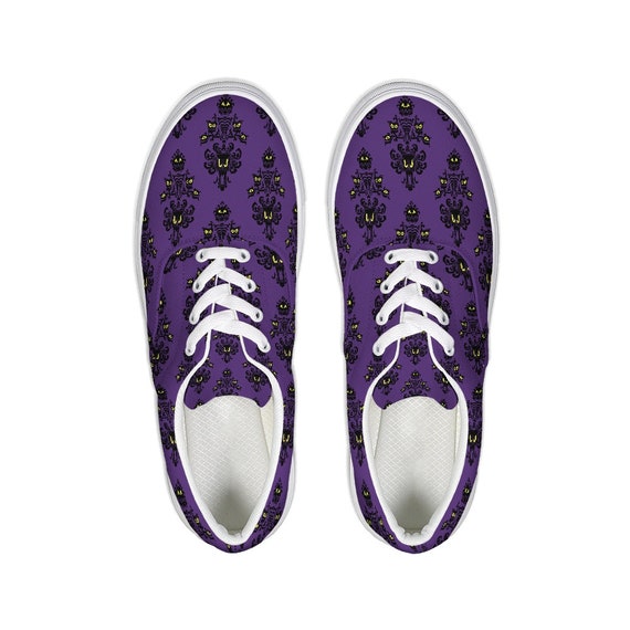 purple lace shoes