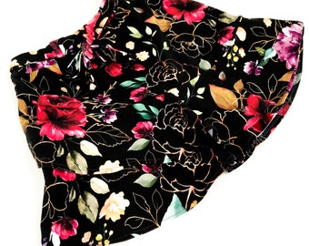 Skirt girl black flowers 152/158