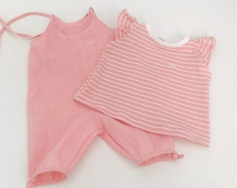 Shirt Babyshirt Babykleidung Baby Mädchen Jerseyshirt plus Leinenhose Größe 62 68 versandfertig