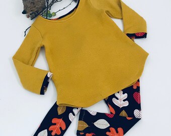 Set baby tunic dress and leggings autumn 80