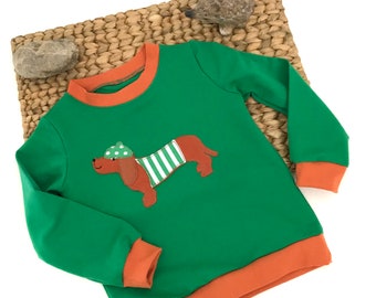 Sweatshirt Sweater Shirt Child 104 110 Dachshund embroidered