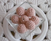 5 Crochet Beads Rose Gold Crochet Balls