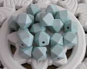 6 Light Jade Wooden Ball Hexagon 20 mm