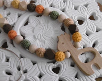 Stillkette  Tragetuchkette Giraffe Afrika Holztiere