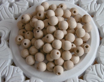 Natural wooden beads 15 mm wood beads