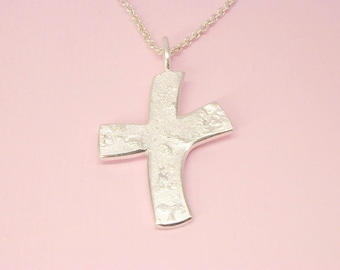 Collier Pendentif Croix Bijoux Religieux Design Moderne Croix Moderne Argent