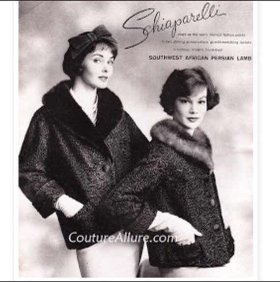 Vintage Elsa Schiaparelli Persian Lamb Mink Colla… - image 7