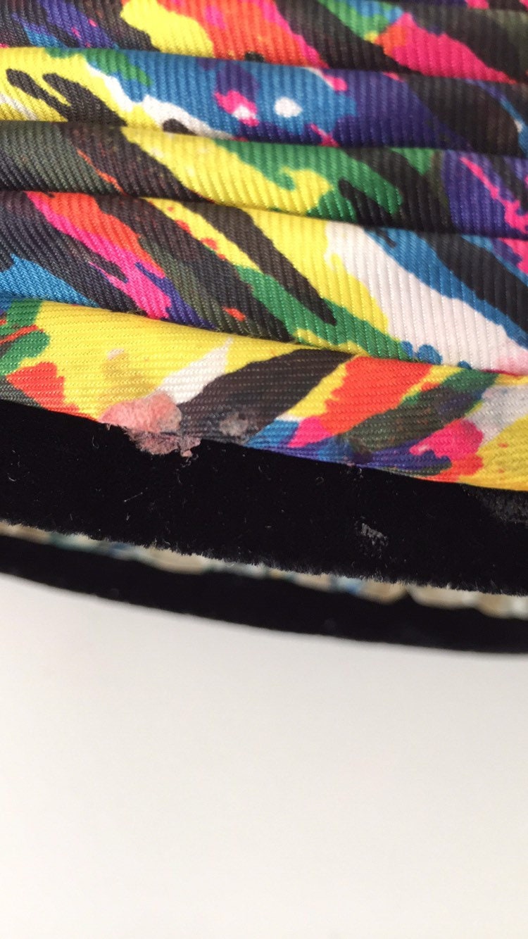 Vintage 60s Folded Silk Multi-Colored Hat Junior B | Accessories | Vintage 6s Folded Silk Multicolored  main image 3