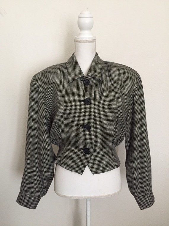 Vintage Perry Ellis Portfolio Houndstooth Blazer J