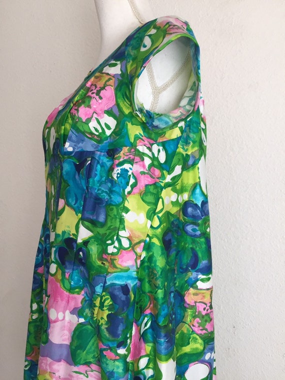 Vintage 70s Kiyomi Of Hawaii Floral Cotton Dress - image 8