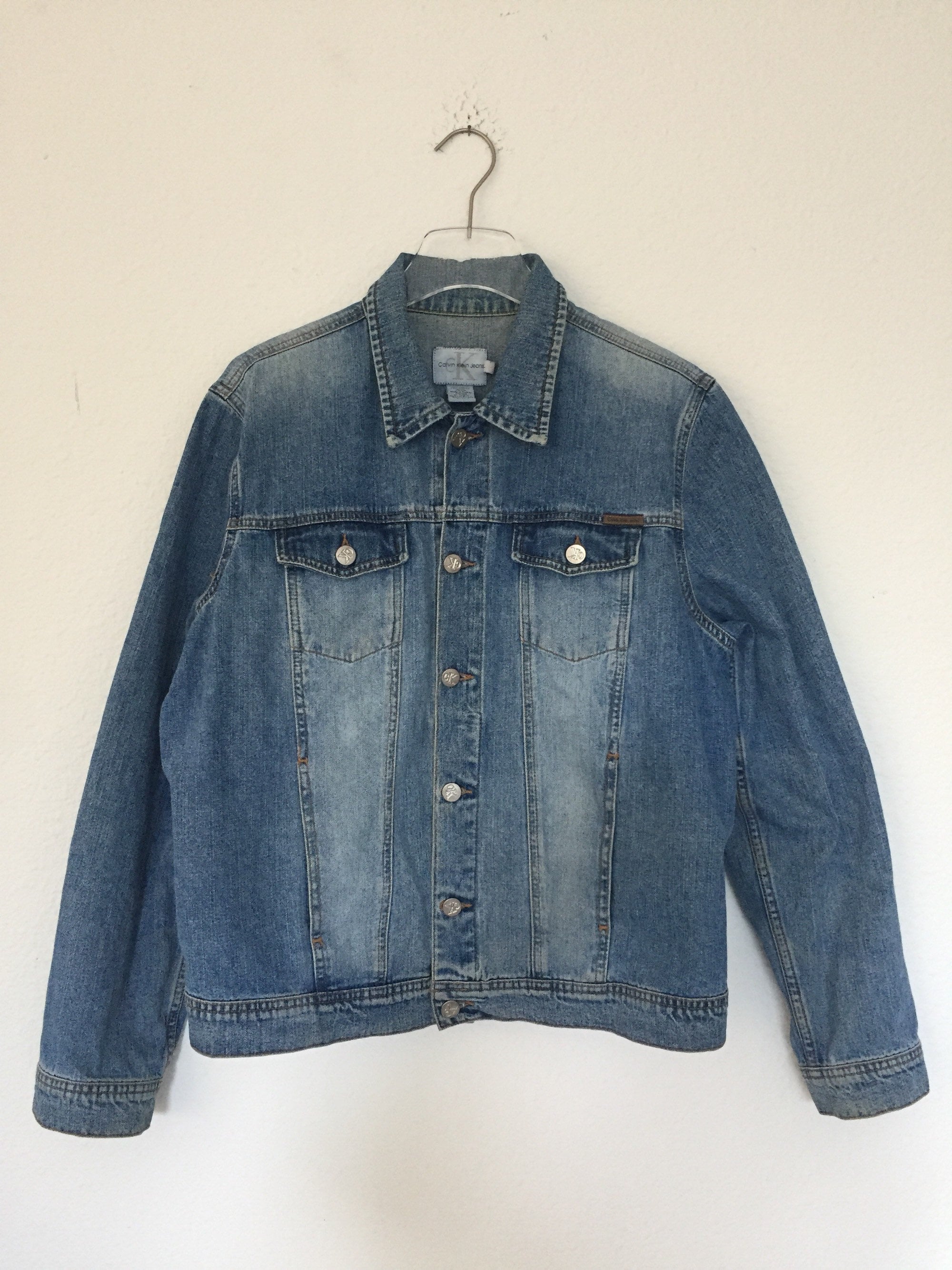 Vintage CK Calvin Klein Denim Jacket XL Classic Denim 90s - Etsy UK