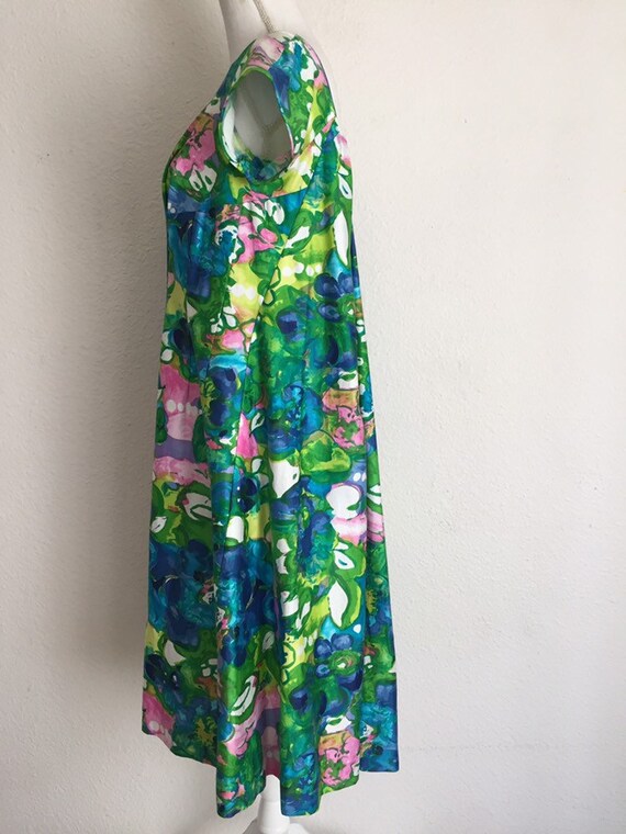Vintage 70s Kiyomi Of Hawaii Floral Cotton Dress - image 3