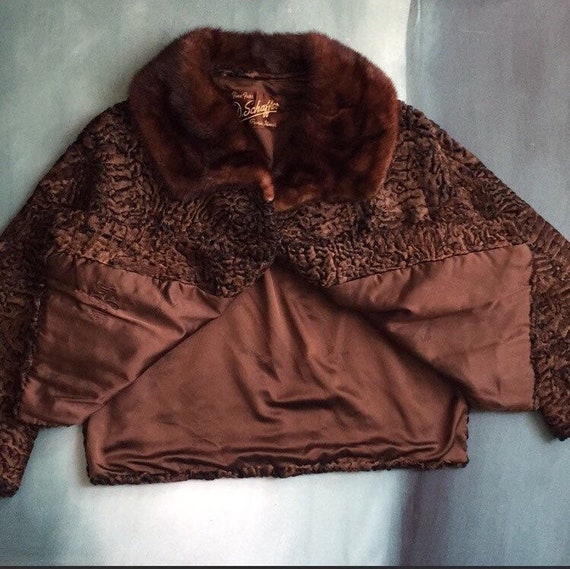 Vintage Elsa Schiaparelli Persian Lamb Mink Colla… - image 3