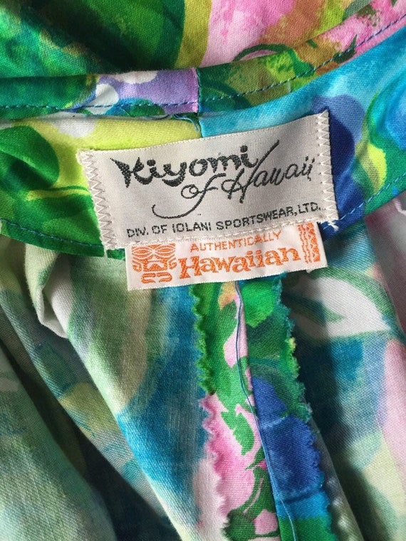 Vintage 70s Kiyomi Of Hawaii Floral Cotton Dress - image 4