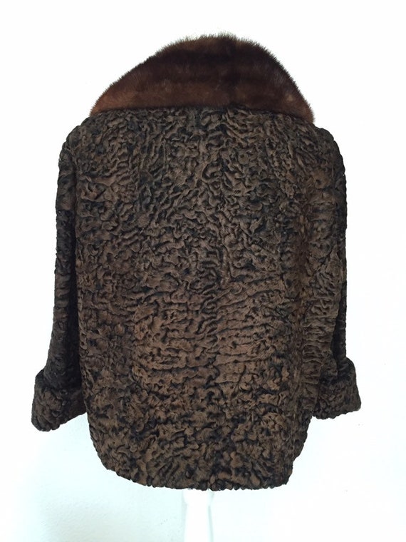 Vintage Elsa Schiaparelli Persian Lamb Mink Colla… - image 8