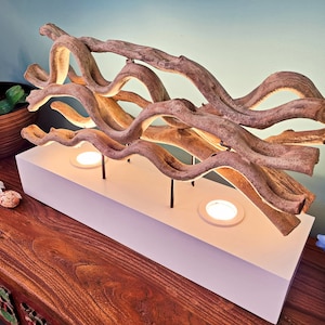 Tischlampe Lianen Holz Holzlampe Exotische Designer Lampe aus Holz für Wohnzimmer oder Schlafzimmer Bild 8