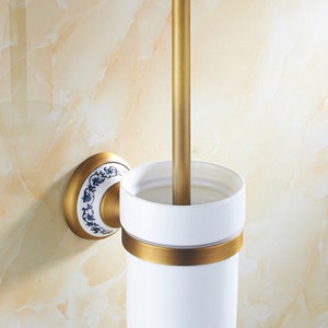 Universal - Brosse de toilette murale en silicone manche longue en