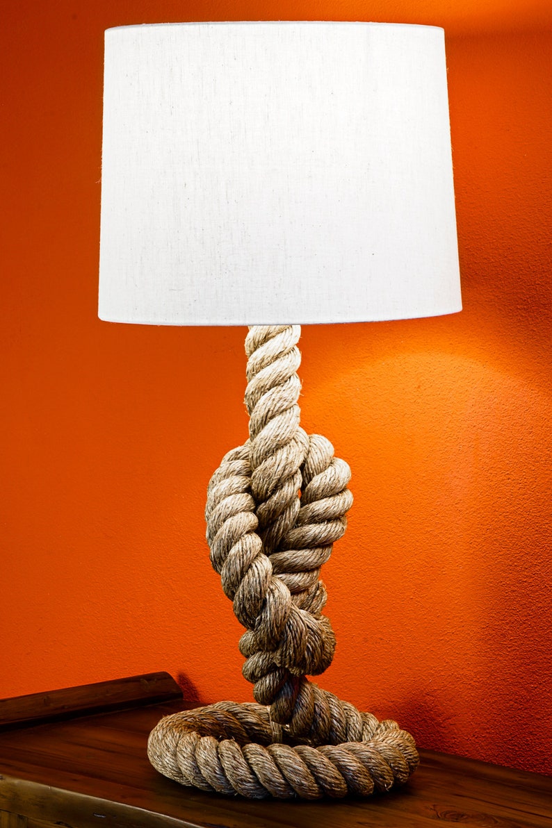 Tischlampe aus Hanf Seil / Schiffs Tau 85 cm Stehlampe Tisch | Etsy