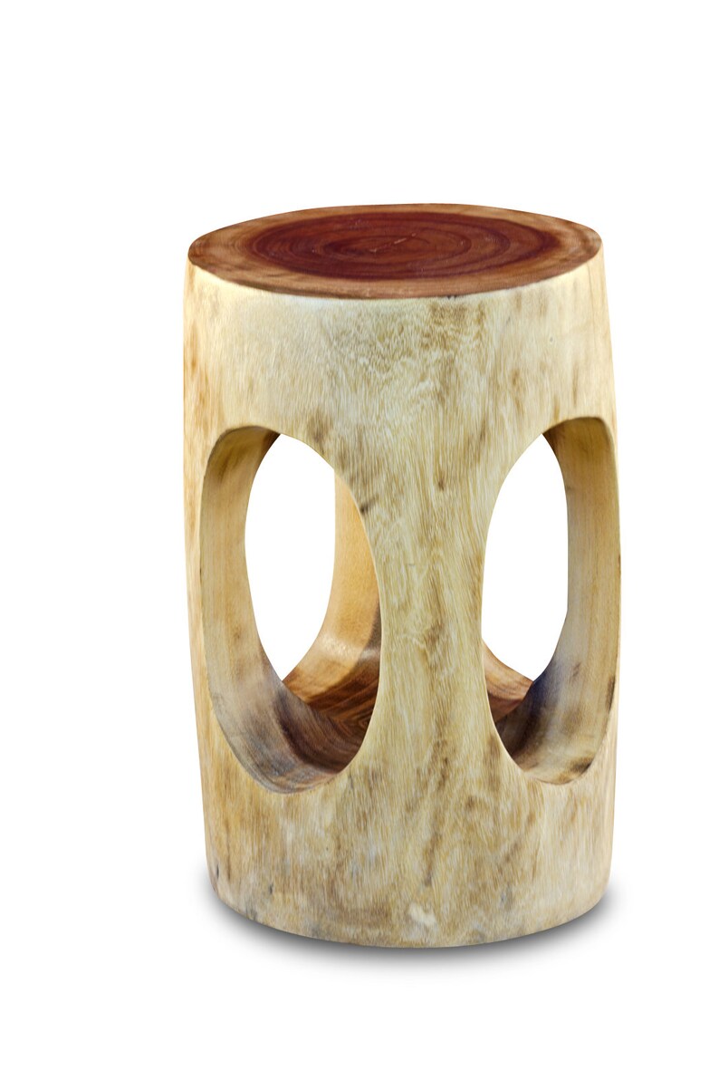 50cm Wooden Acacia Side Table Solid Wood Living Room Table Etsy