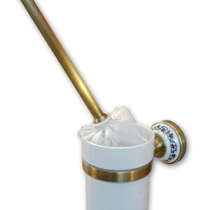 Antique Style Brass Toilet Brush Toilet Brush in a Vintage - Etsy