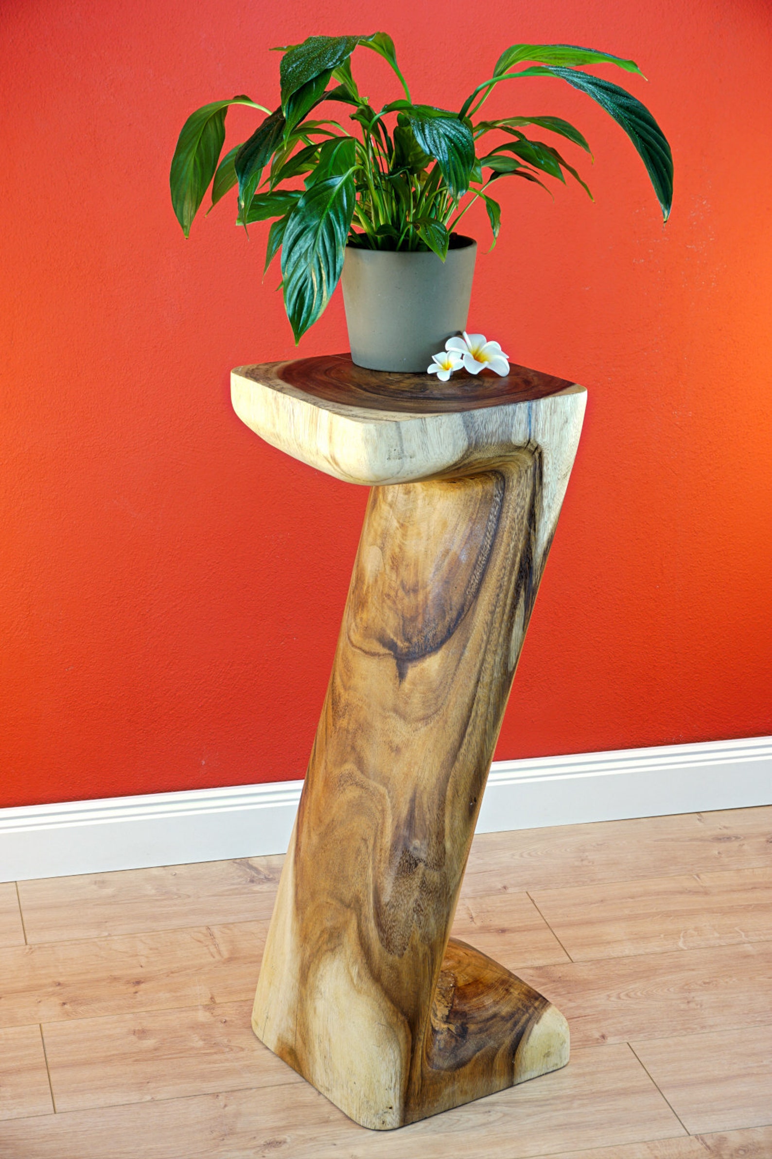 76 Cm Wooden Acacia Side Table Solid Wood Living Room Table Etsy