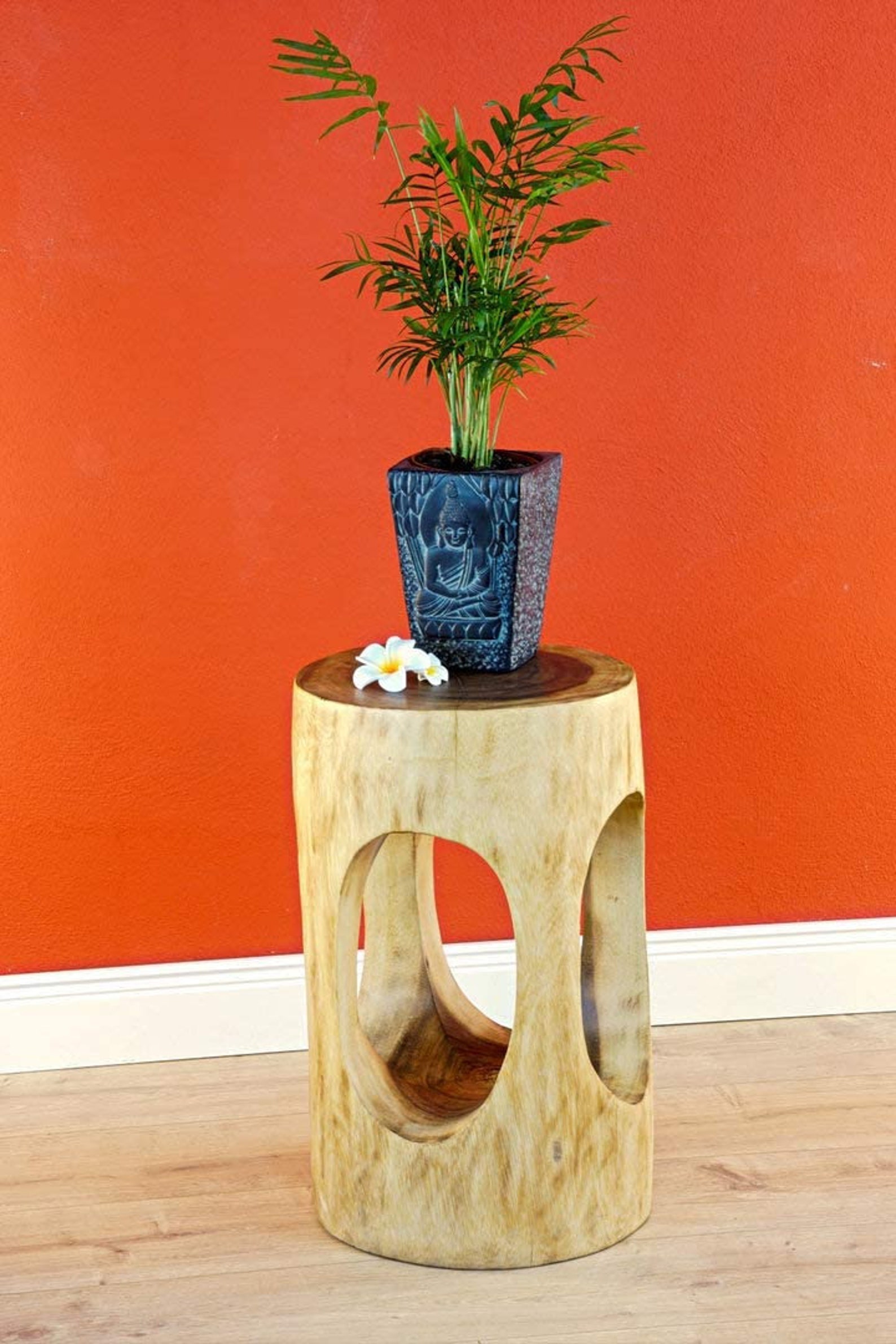 50cm Wooden Acacia Side Table Solid Wood Living Room Table Etsy