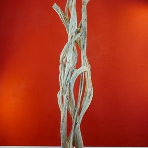 Lianen Holz Deko Skulptur 180-200 cm Exotische Treibholz Skulptur für Wohnzimmer, Schlafzimmer oder Flur mit ausgewaschenem Lianenholz Bild 2