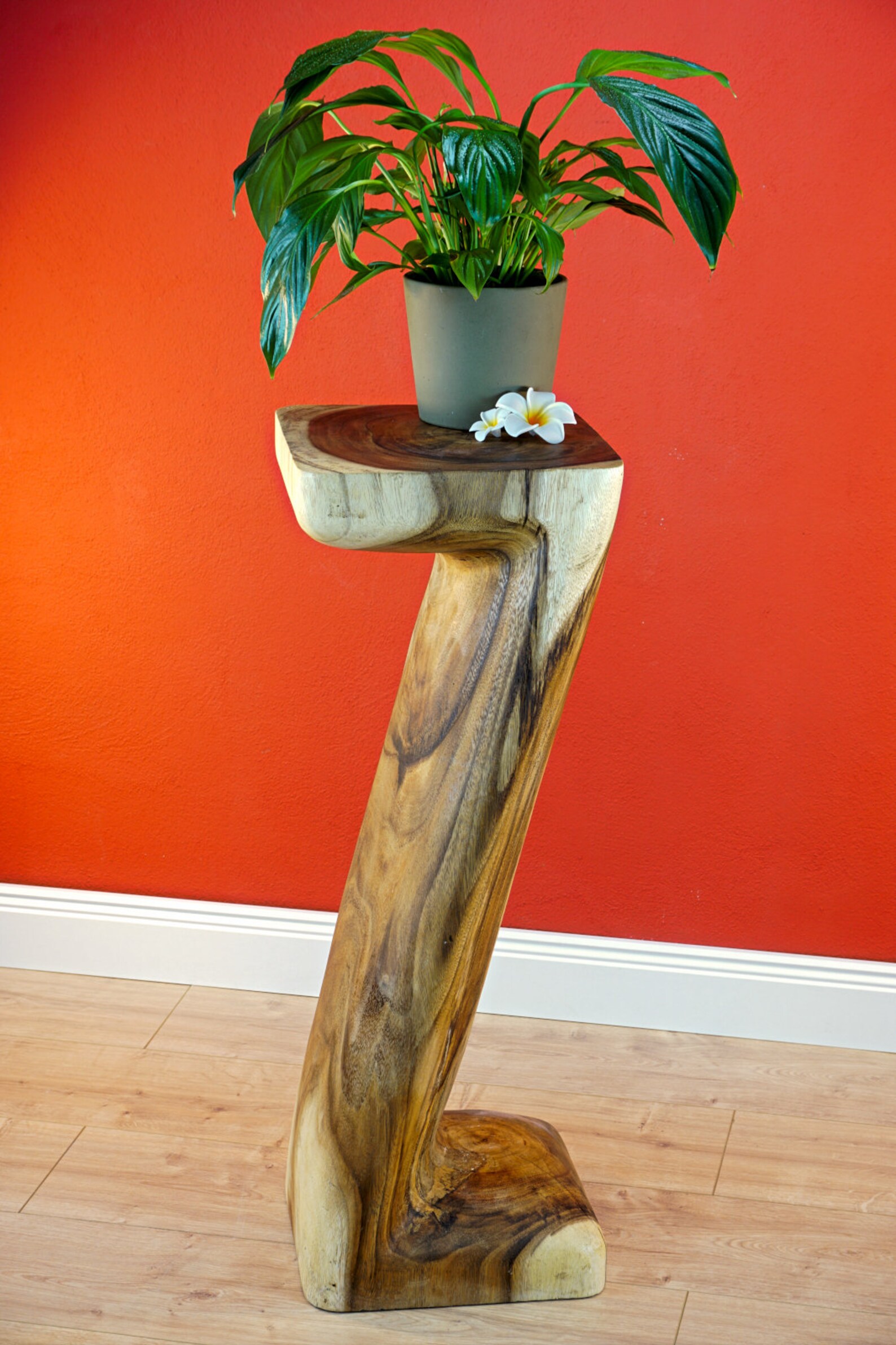 76 Cm Wooden Acacia Side Table Solid Wood Living Room Table Etsy