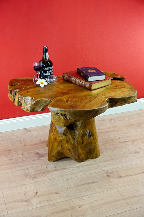 Buy Root Wood Coffee Table Ca. 80 X 60cm Made From Solid Teak Wood