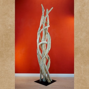 Liana wood decorative sculpture 180-200 cm Exotic driftwood sculpture for living room, bedroom or hallway with washed out liana wood image 1