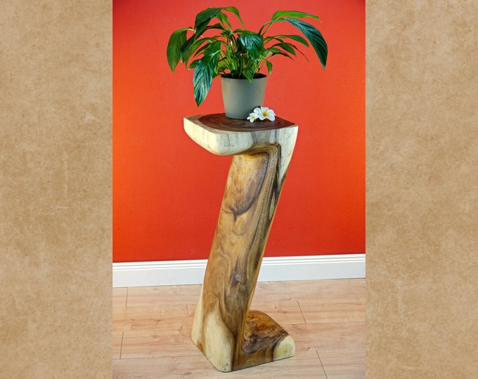 76 Cm Wooden Acacia Side Table Solid Wood Living Room Table Etsy