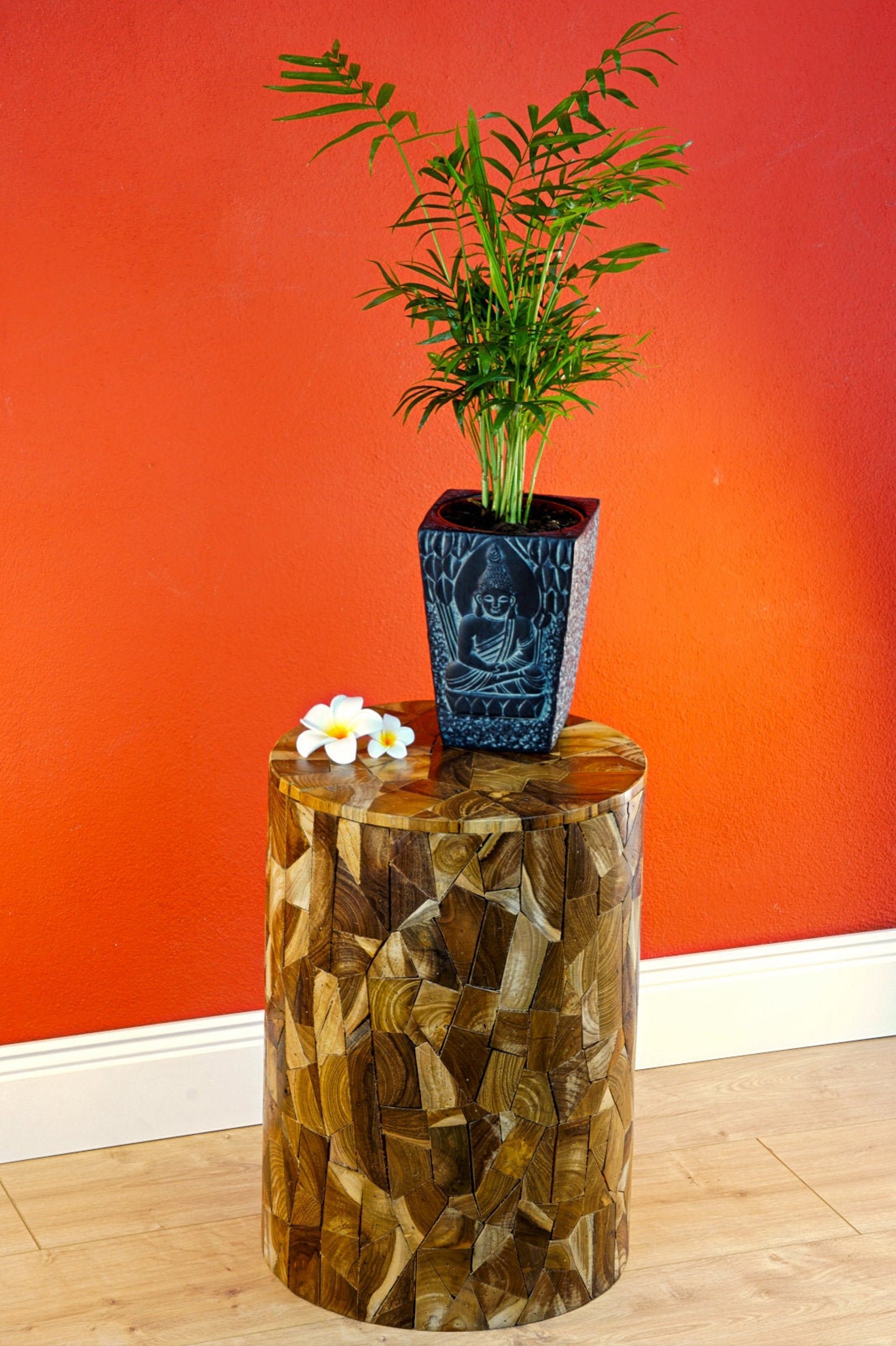 Teak Root Wood Side Table Square Solid Wood Table Made of Etsy