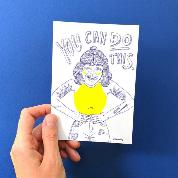 Postkarte "You can do this", DIN A6
