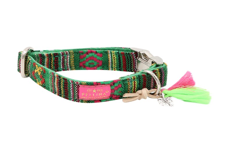 Dog collar quot;Boho Greenquot; choker in boho Ibiza style mad Dog collar quot;Boho Greenquot; choker in boho Ibiza style mad