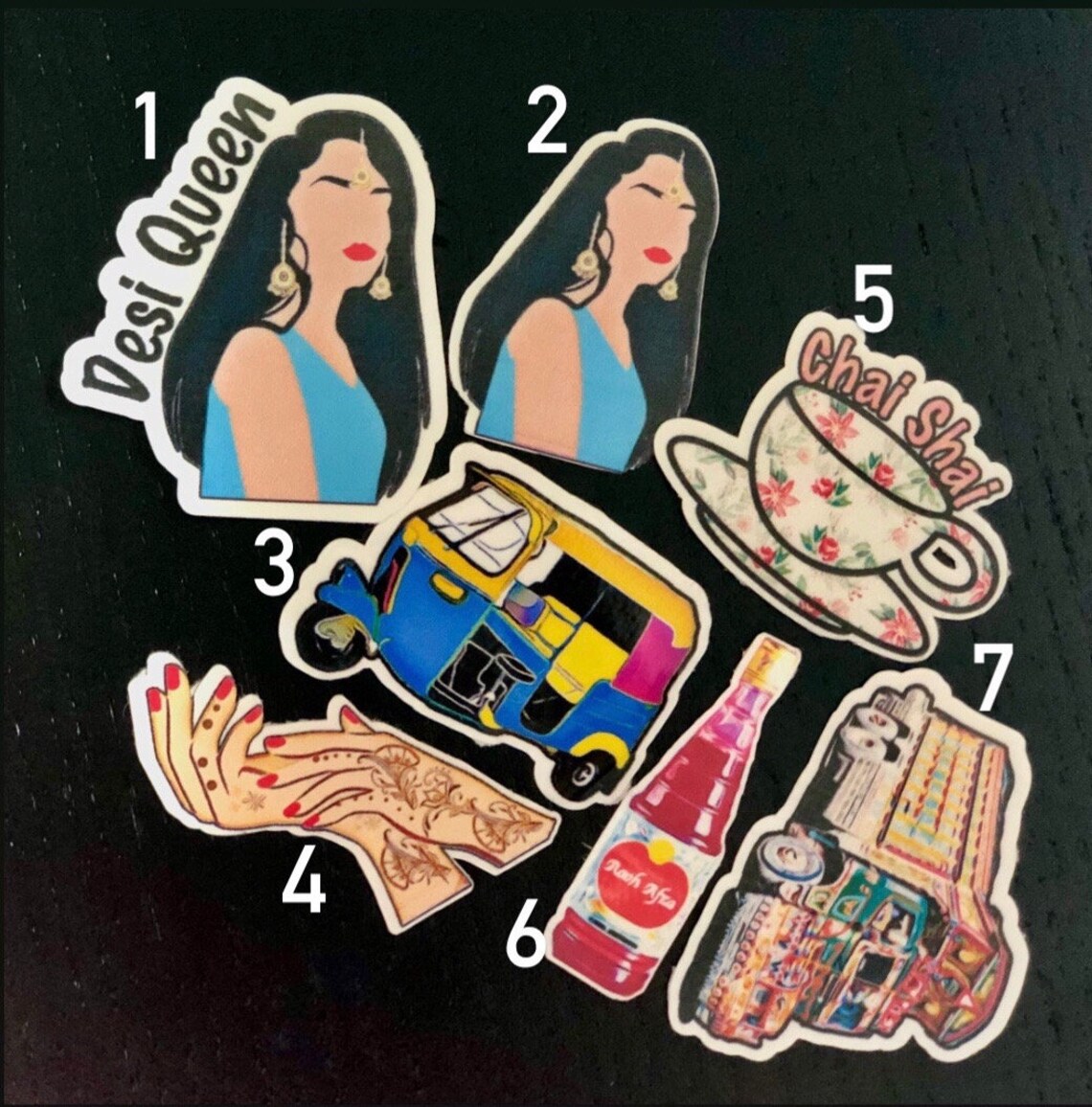Desi Stickers Desi Culture Stickers Desi Vinyl Stickers Etsy
