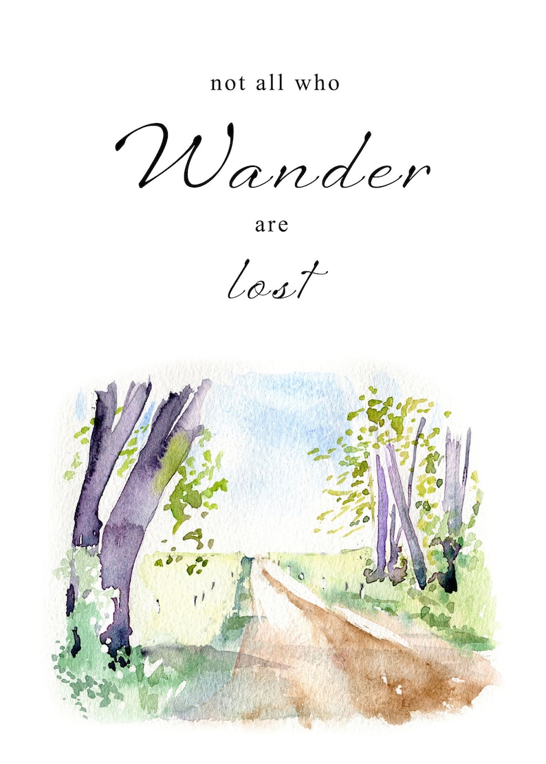 Watercolor Road Travel Clipart: handpainted trails, paths and roads graphics. PNG Digital Download image 7