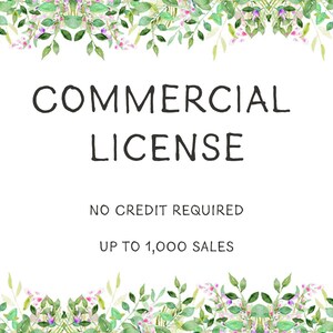 Commercial License Add-On - License to use ONE clipart set in items for sale