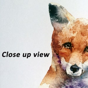 Aquarelle Fox Print: Téléchargement numérique instantané. Fichier imprimable de renard orange rouge parfait décor dart de mur pour la pépinière, chambre à coucher, salon image 2