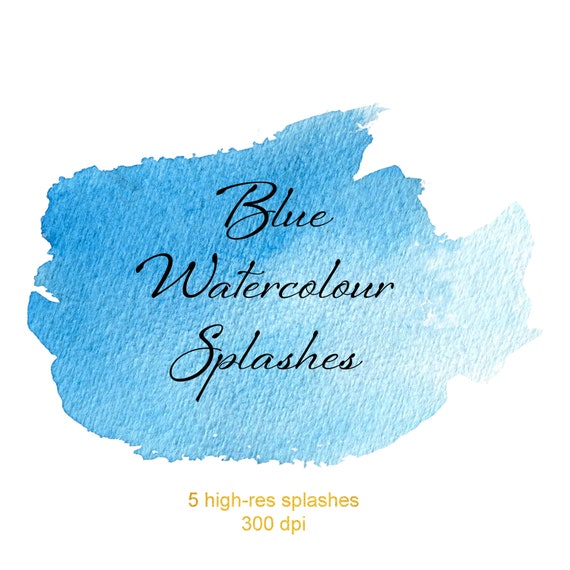 Blue Watercolor Splashes Clipart Watercolor Etsy Blue Watercolor Splashes Clipart Watercolor Etsy