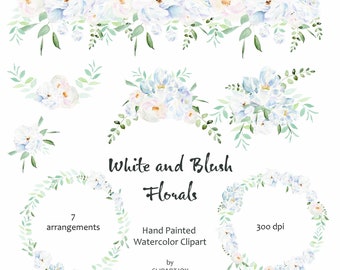 White Flowers Clipart