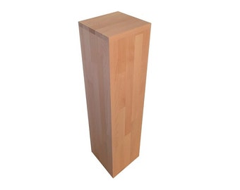 Colonne Wolkenstube hêtre 81x20x20cm, bois de colonne décorative, hêtre de base de galerie, jardinière, piédestal