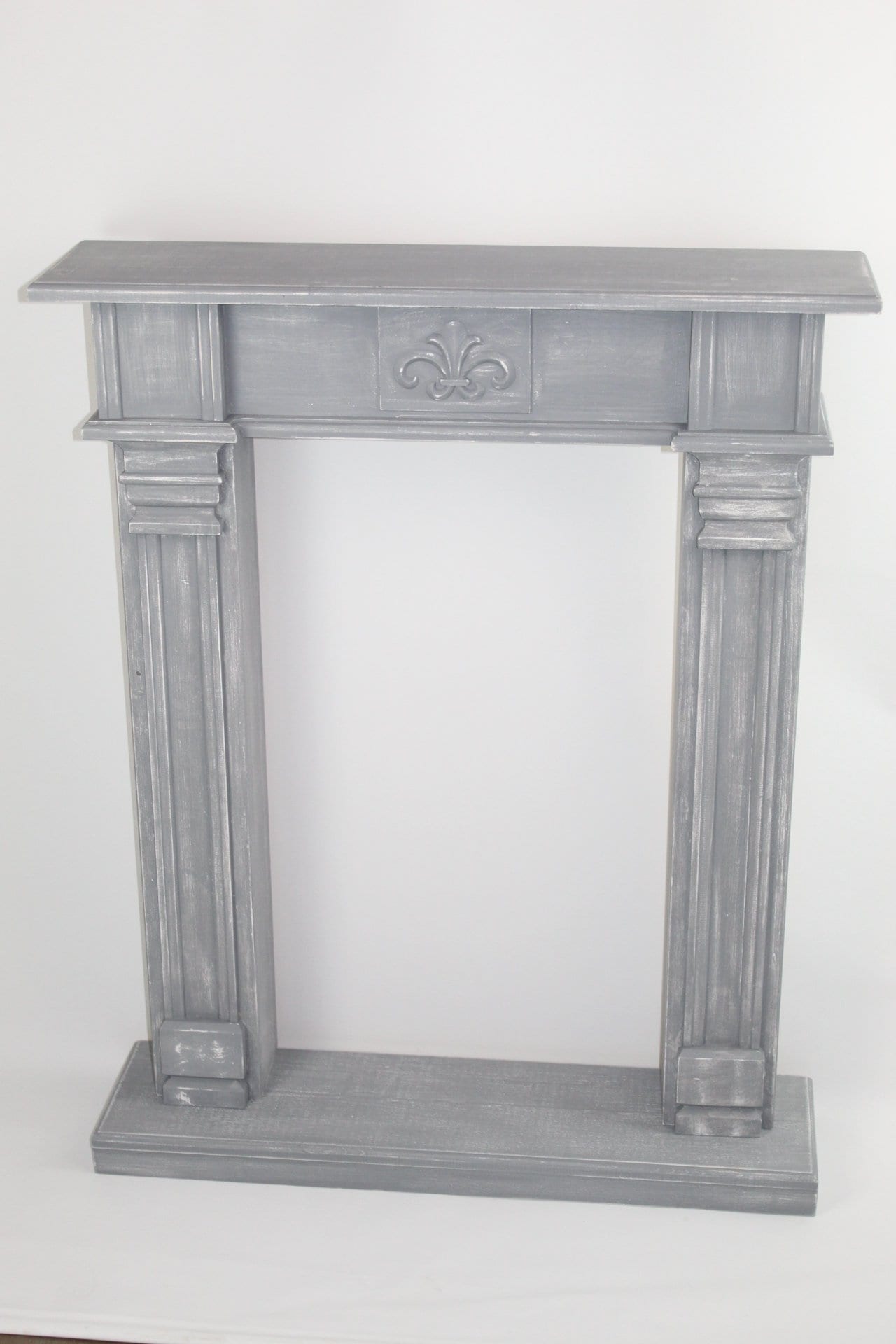 Kaminumrandung grau Shabby Kaminkonsole Dekokamin grau | Etsy