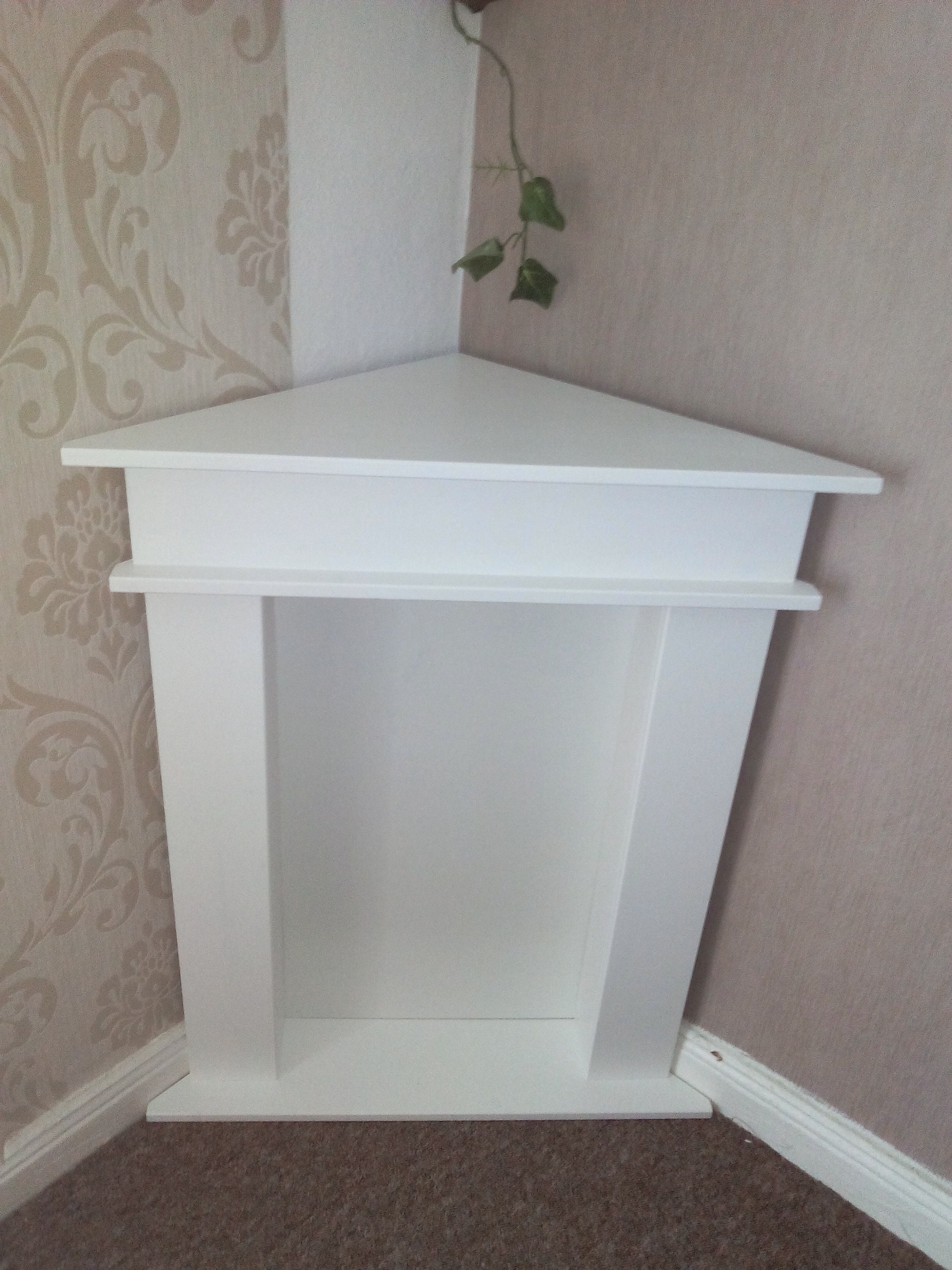 Corner Fireplace White glitter Fireplace Border Etsy UK