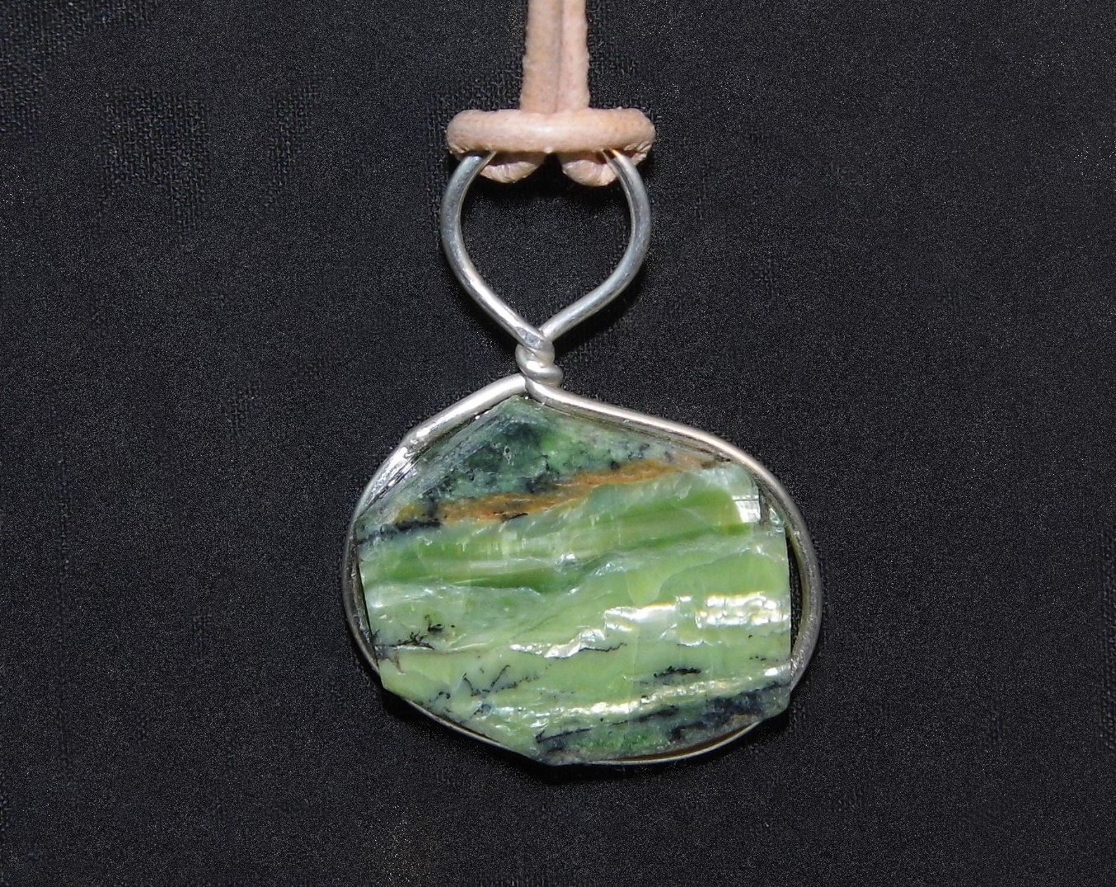 Katzenaugen Opal in Silber 925