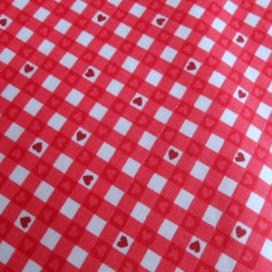 Tischdecke, rund..Karo-Herzchen, rot-weiss Bild 2
