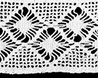 Cotton lace, for insertion, wide crochet lace, GR