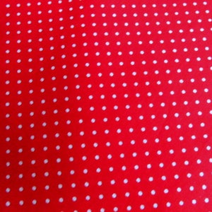 Tablecloth, round.. Red with white dots image 2