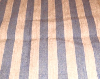 Tischläufer, Leinen.blau-gestreift..50 x 100