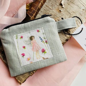 Kleiner Geldbeutel, Kinder Geldbörse,  Mini Täschchen rosa Fee