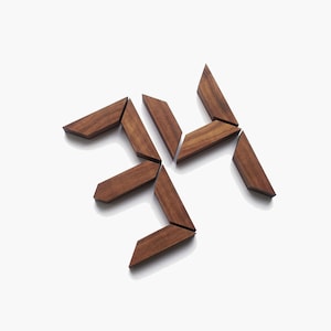 3D numbers birthday numbers wood numbers solid walnut